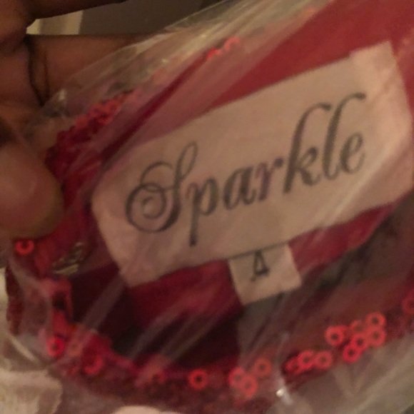 Red Sequin Prom dress - Picture 3 of 4